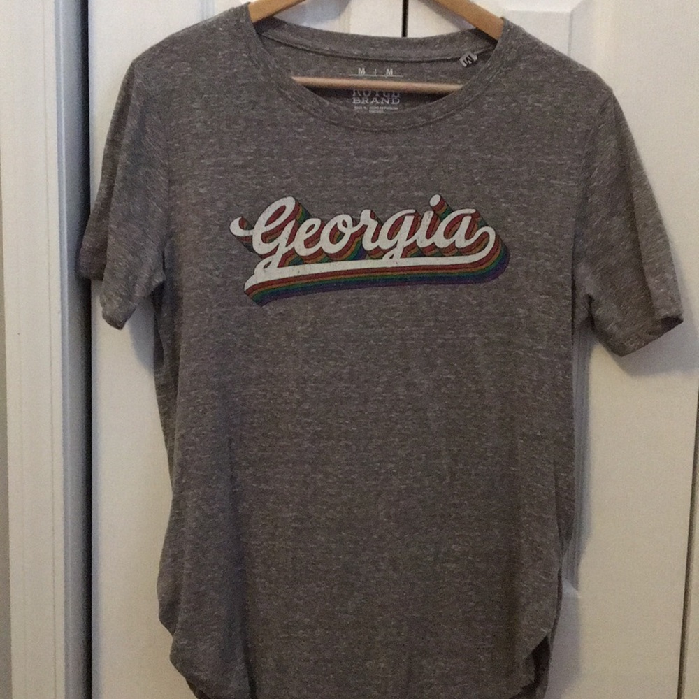 ROYCE Gray Georgia High-Low Tee